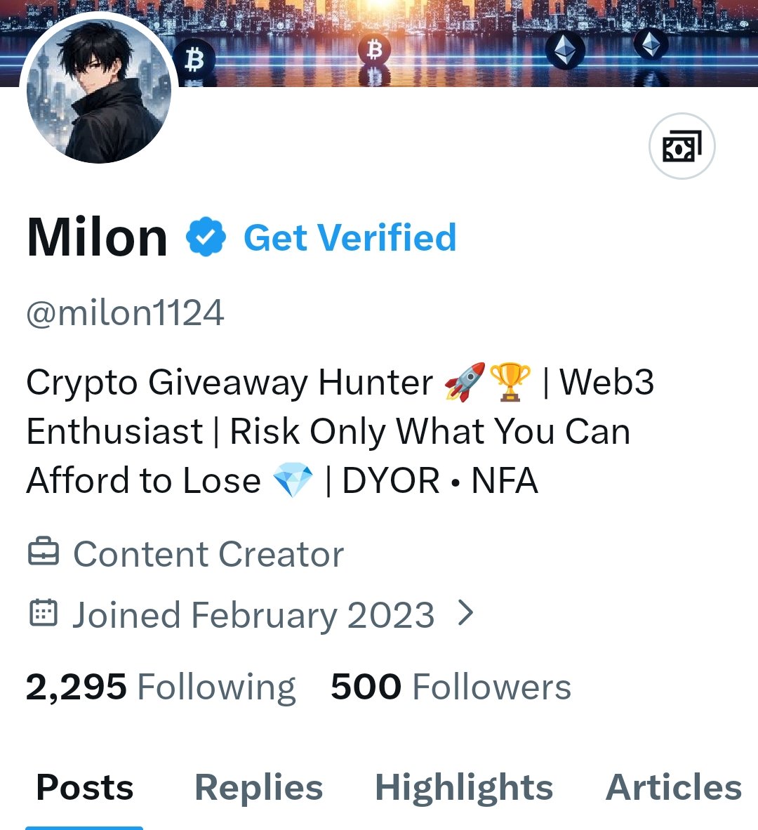 🎉 500 Followers Milestone Giveaway! 🎉 Thanks everyone for the support! 🚀  Giving away 10 USDT to 3 lucky winners! To enter: ✓ Follow @milon1124 ✓  Like + RT ✓ Tag 3