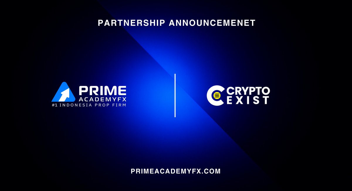 primeacademyfx's tweet image. PARTNERSHIP ANNOUNCEMENT 📢                         

We are proud to officially announce our partnership with Crypto Exist as our Community Partner.                       

This collaboration marks a step forward in building a stronger trading community and creating more…