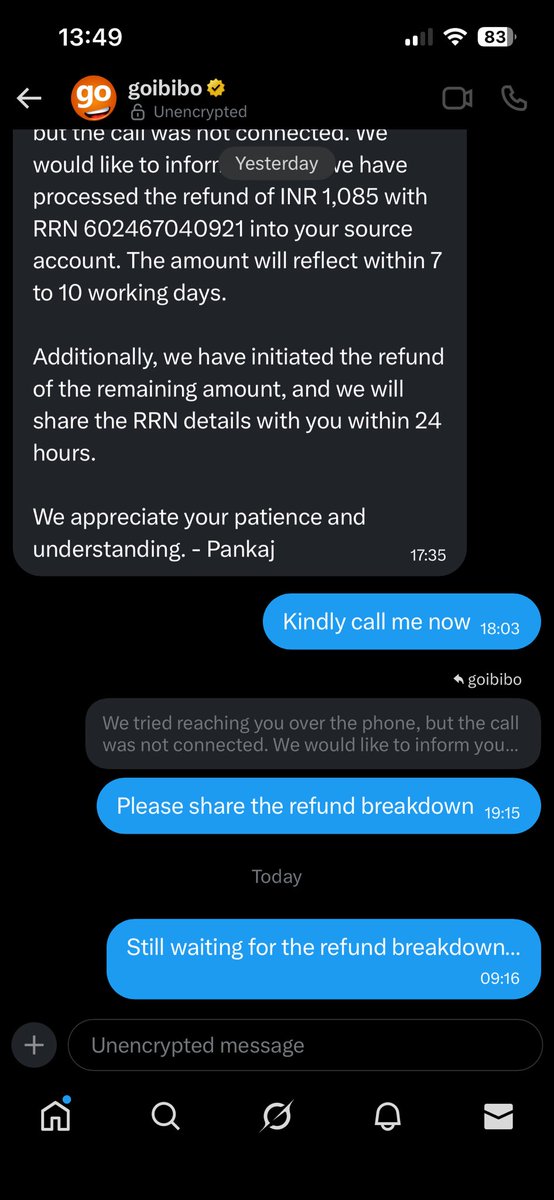 klokesh748's tweet photo. @goibibo Have you taken a pledge to not respond to my texts or posts? Am i a fool who keeps texting you about my refund updates…?  

I have been asking for the refund breakdown since 2 weeks but you won’t pay any attention to it! https://t.co/1KSpiCiT8Z