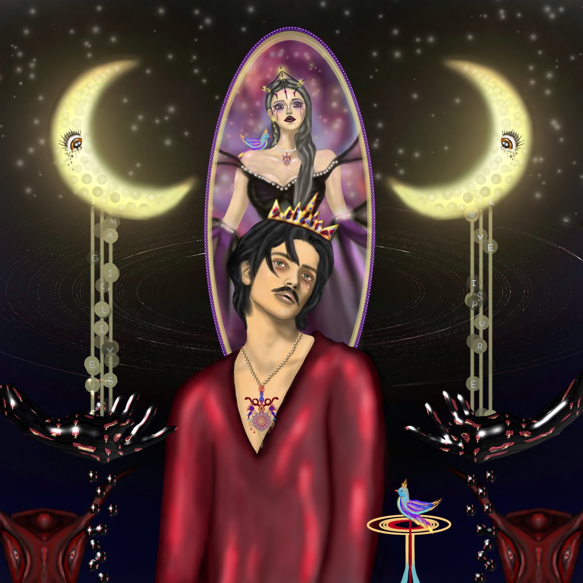 redblloom's tweet photo. Good morning 🕯️
Let the eyes speak their hidden truths.
Still available,
waiting to find its way home.
1/1 | 300 $XTZ 
#digitalartwork 

https://t.co/OdBp30Mi3t https://t.co/TJMgbiuCP4