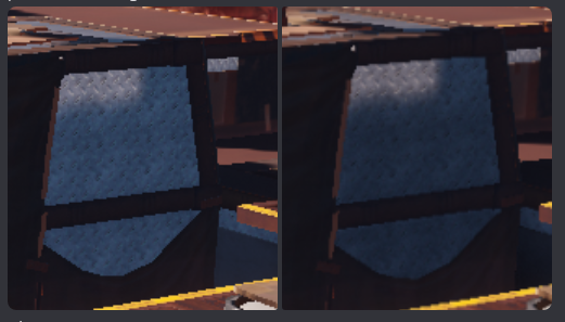 theredpix's tweet photo. #UnrealEngine Vite, a look at how #Raytracing DDGI compares against DDGI + #SSGI [Tandem on the rght] #gamedev #rendering #screenshotSaturday https://t.co/CvW8yjD241