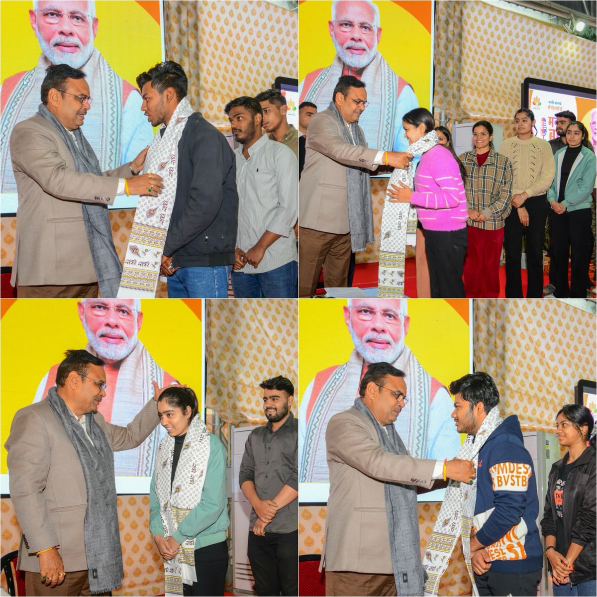 आज 'राष्ट्रीय मतदाता दिवस' के अवसर पर सांगानेर में लोकतंत्र के सजग प्रहरी, नव-मतदाताओं का अभिनंदन किया।

मोदी सरकार देश में लोकतंत्र की जड़ें गहरी बनाकर Mother of Democracy को Protector of Democracy का जो पर्याय बना रही है, उसे हमारे ये तरुण ही आगे बढ़ाएँगे।