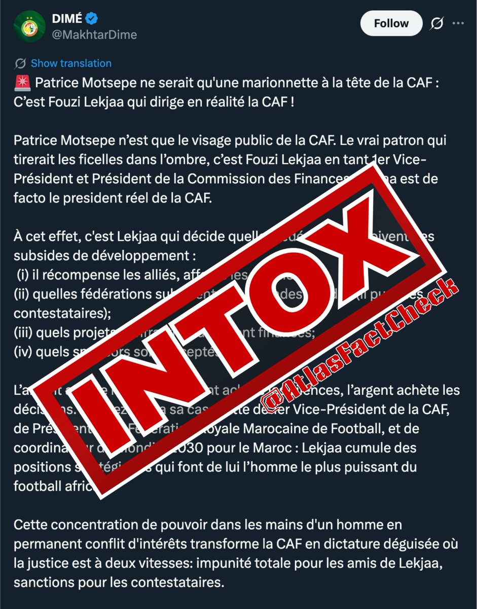 AtlasFactCheck's tweet image. 📌 MISE AU POINT 🇲🇦

Ce texte, ayant tout l'air d'être une génération par Intelligence Artificielle, utilise systématiquement le conditionnel pour diffuser des accusations graves tout en évitant d'être responsable de ses propos.

Les décisions de la CAF sont collégiales et…