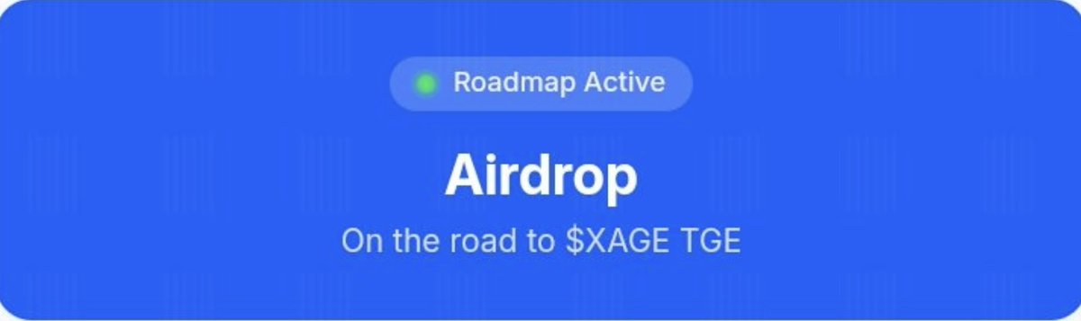 A free Airdrop you shouldn't fade if you have an X account!

💰 Airdrop potential reward=$500-$3000

 💶TGE: April this year

- Less than 50k users joined already
- Anyone with a twitter account can join

I have seen $XAGE for awhile but decided to join now that I am convinced