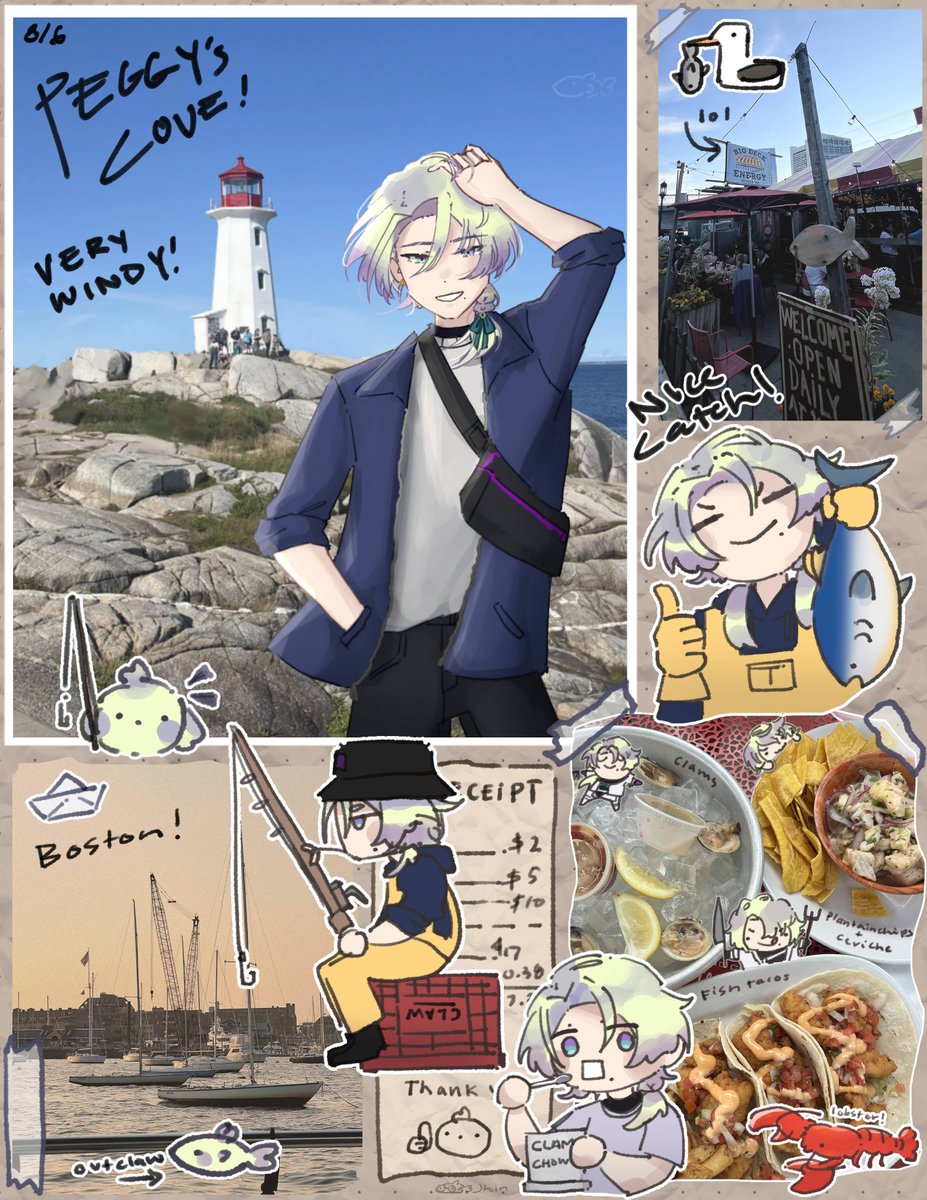 here's my work for this zine project :3 🎣🎣🎣
thank you for being flexible with me! 
#piclawsso