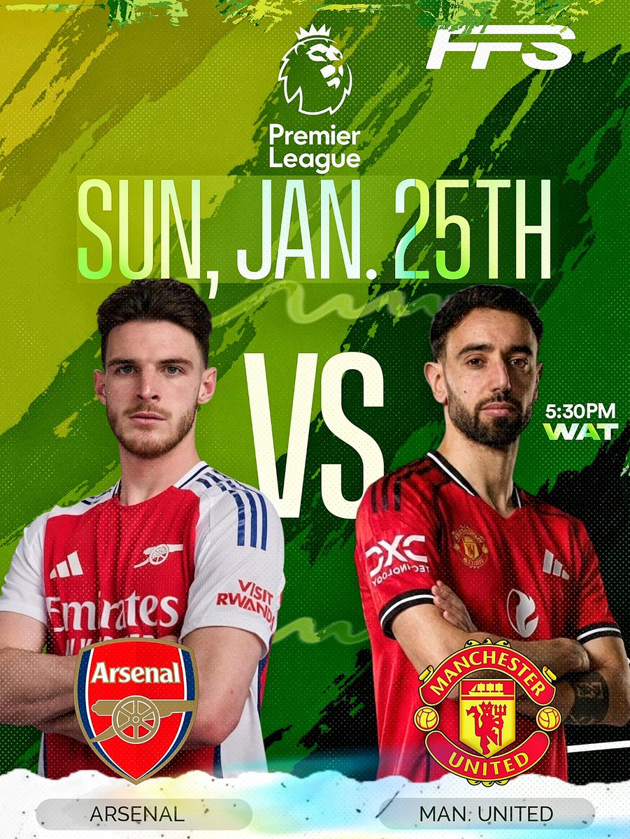 futbolfanxide's tweet photo. ARSENAL 🆚 MANCHESTER UNITED TODAY.

Predict the first goal scorer and win 5k Naira. 

- Follow @futbolfanxide 
-  Repost and switch on notifications. 
- Quote your predictions and tag 3 friends 
- Drop proof of notifications in the quote.

We will  pick the winner from only the quotes after the match.

Make sure to complete all steps