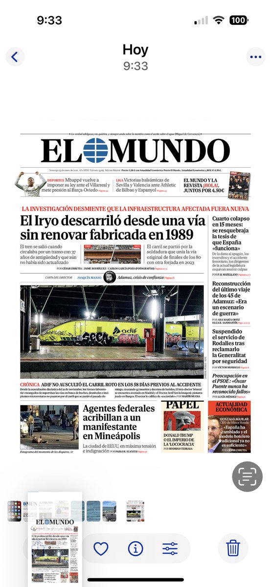 A pesar de las negativas de <a href="/oscar_puente_/">Óscar Puente</a> la causa fue el mantenimiento de las vías 

Una semana de bulos, mentiras y barro, para distraer y engañar a los españoles, y eludir su responsabilidad 

Y ni siquiera han tenido la decencia de pedir perdón. ¡Indecentes!