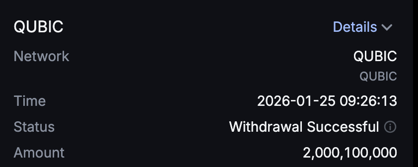 $QUBIC limit order executed last night, directly sent to Wallet. Top 580 from Qubic explorer rich list. One step closer to 26B target. 🦊