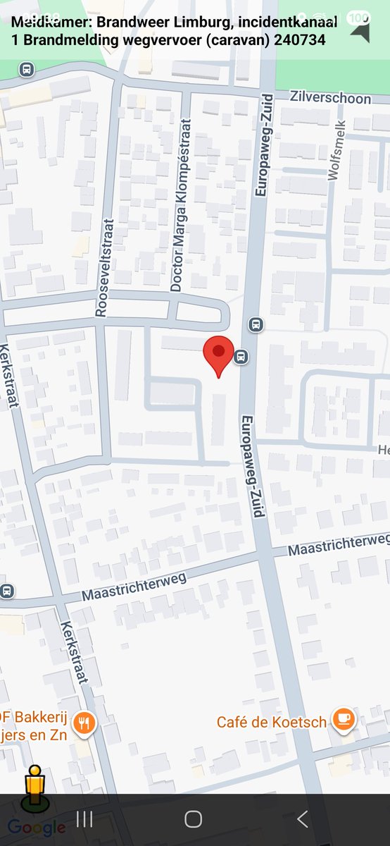 Brand in caravan op Europaweg Zuid, Landgraaf