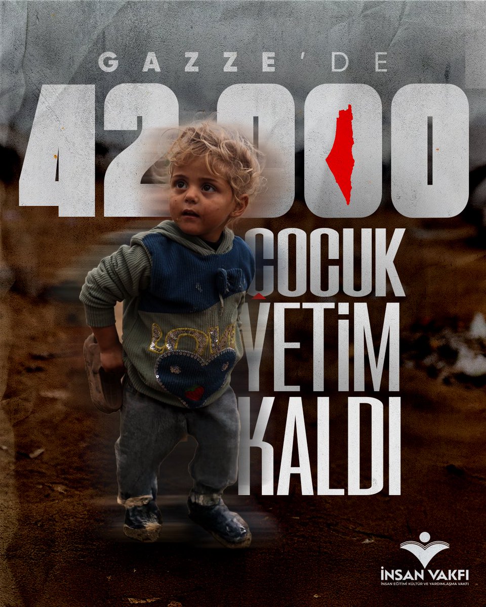📌 Gazze’de çocuklara reva görülen hayatın her gün değişen istatistiki verileri, dudak uçuklatıyor!

❗️42 Bin çocuğu yetim bırakan bu dünya düzeni, kimin menfaatine hizmet ederse etsin yıkılmaya mahkumdur!