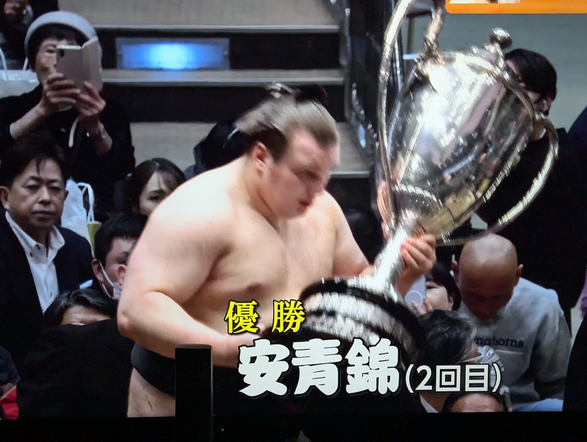 安青錦関優勝おめでとうございます🎉カッコ良い〜😍😍😍😍😍
