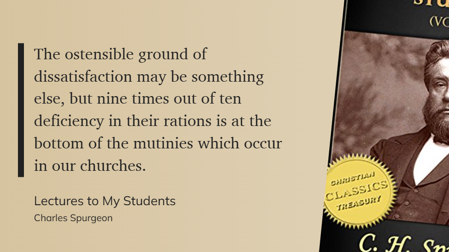 Feed the flock of God, preacher! A steady diet of sugar will make them sick, but a total lack of nutrition will cause rebellion.

Those who feed the flock sparingly or without substance will soon find their people will chase after something or someone else.