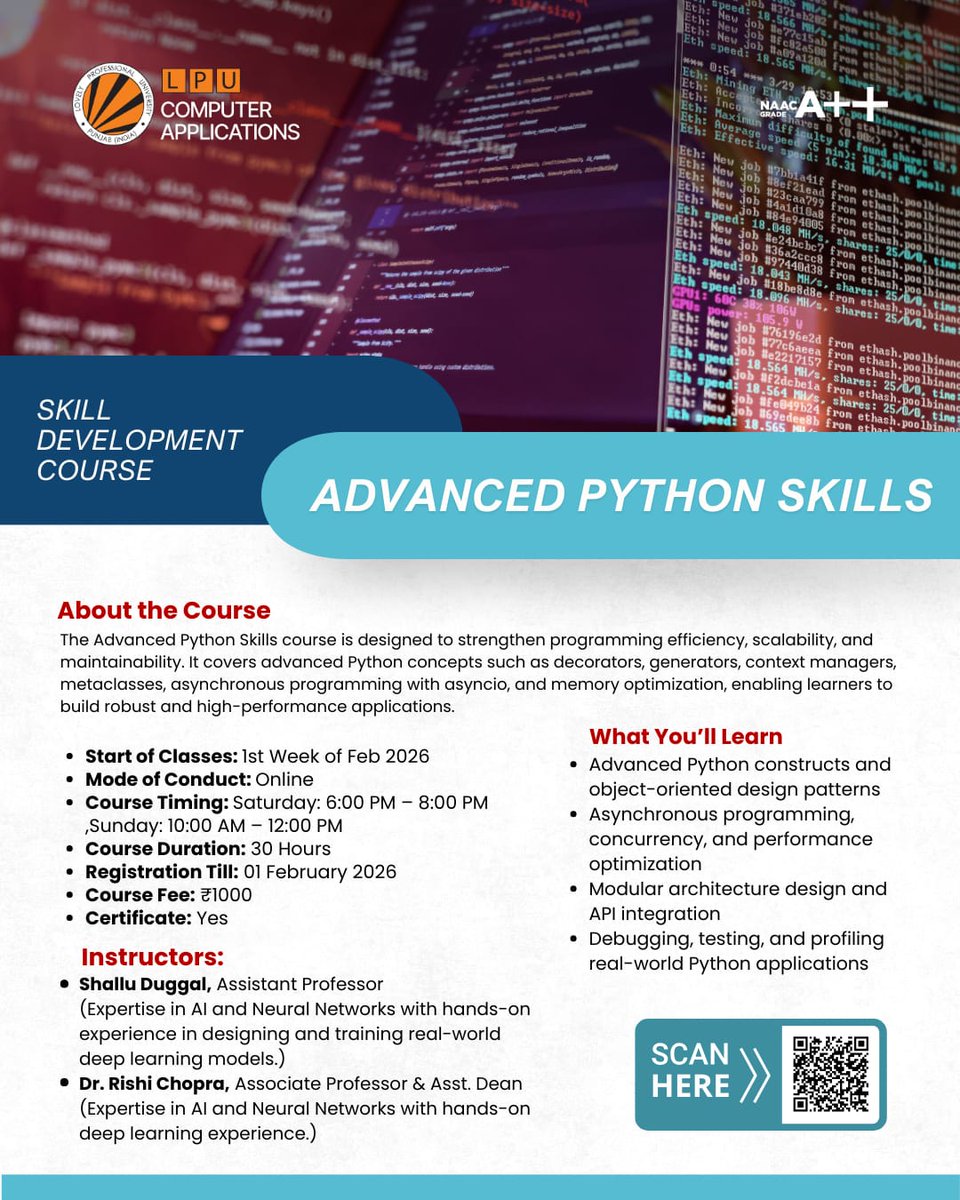 LPU School of Computer Applications tweet media