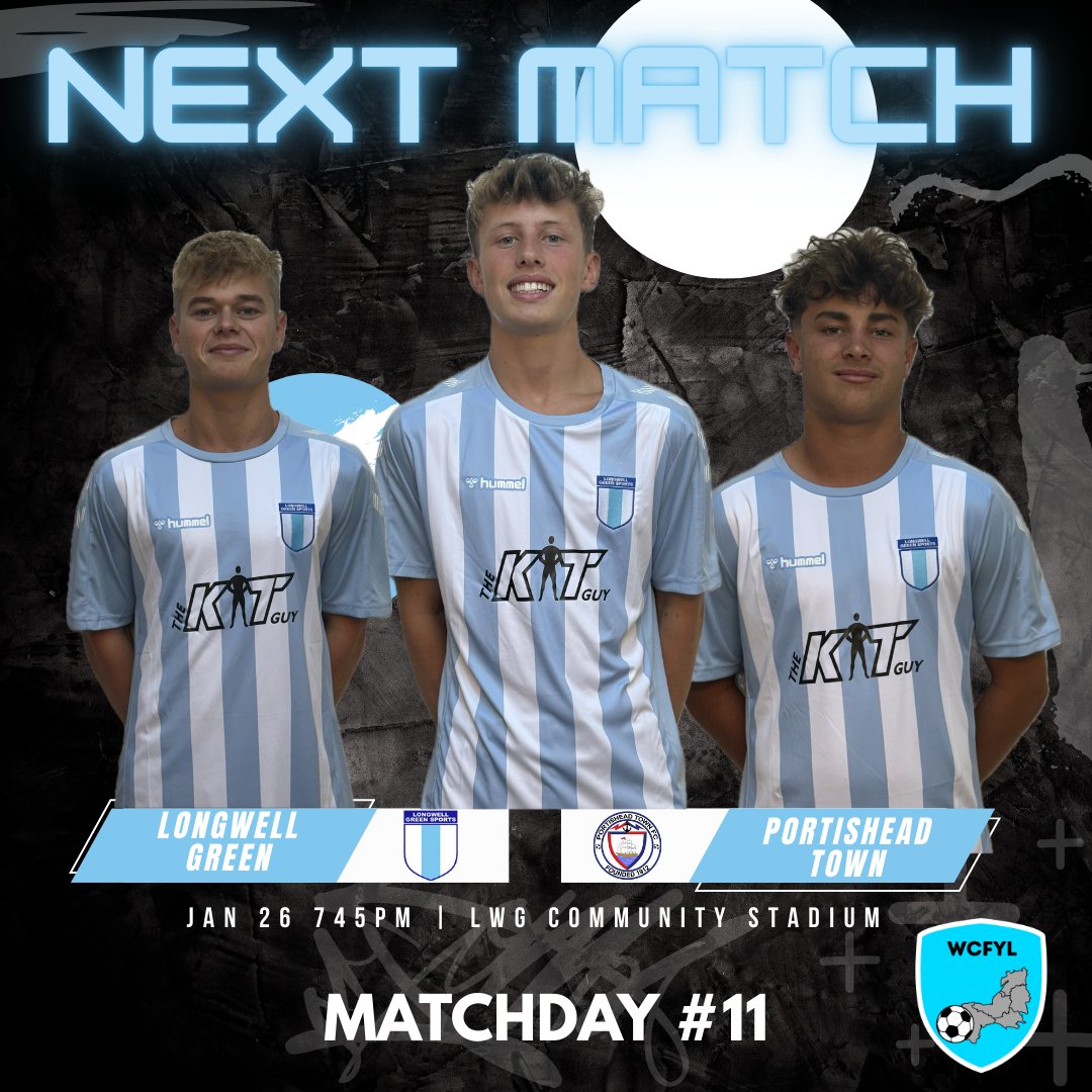 Tomorrow we welcome current table toppers <a href="/PortisheadTown/">Portishead Town FC</a> in the <a href="/wcfyl/">Western Counties Floodlight Youth League</a> 

Sure to be an entertaining match between two attacking sides - come along and support the boys. KO 745pm

<a href="/AS_FootyReview/">Stoner</a> <a href="/swsportsnews/">South West Sports News</a> <a href="/NonLeagueCrowd/">Non League Crowds</a> <a href="/NonLeagueFix/">NonLeagueFixtures</a> <a href="/LongwellGreenFC/">Longwell Green Sports FC</a> <a href="/TheKitGuy21/">The Kit Guy</a>