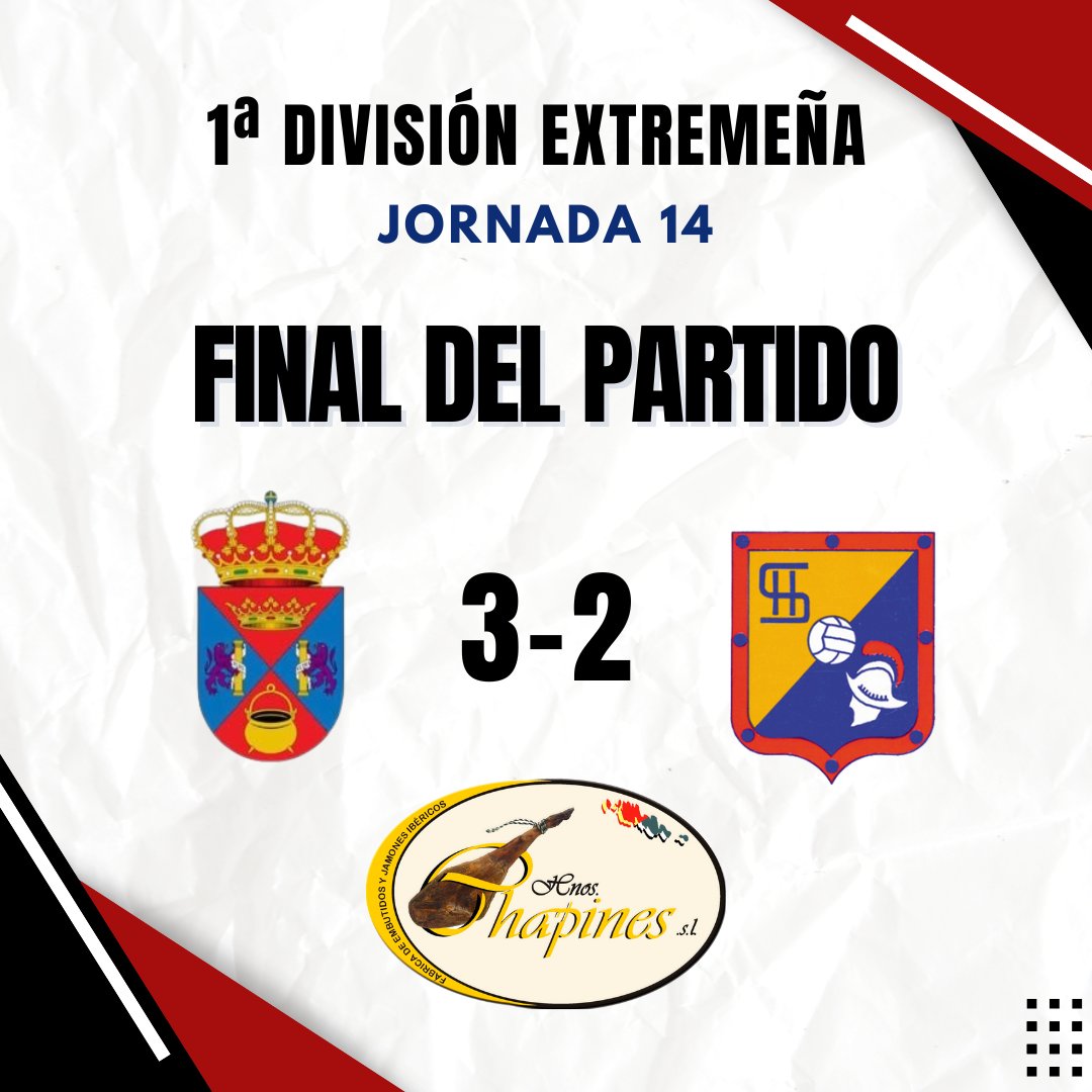 ⏱️ FINAL DE PARTIDO

A.D. Villar del Rey 3️⃣ - 2️⃣ A.F. Hernando de Soto

Derrota donde encajamos los 3 goles a balón parado, hay que seguir trabajando ⚒️