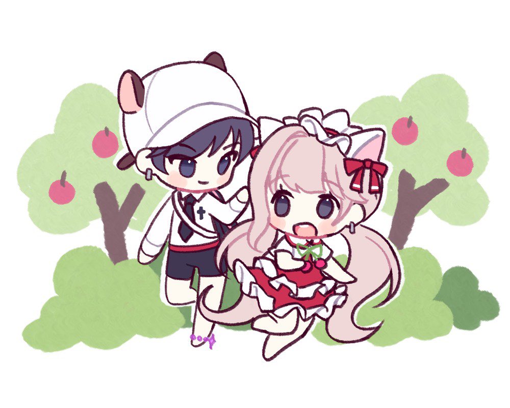 시공님과의 너무 좋은 연교물,,,,, 이 그림덕분에 요 코디로 고정해서 커미션 찾아댕길꺼같아요 너무 귀엽다 증말!!!!!😭