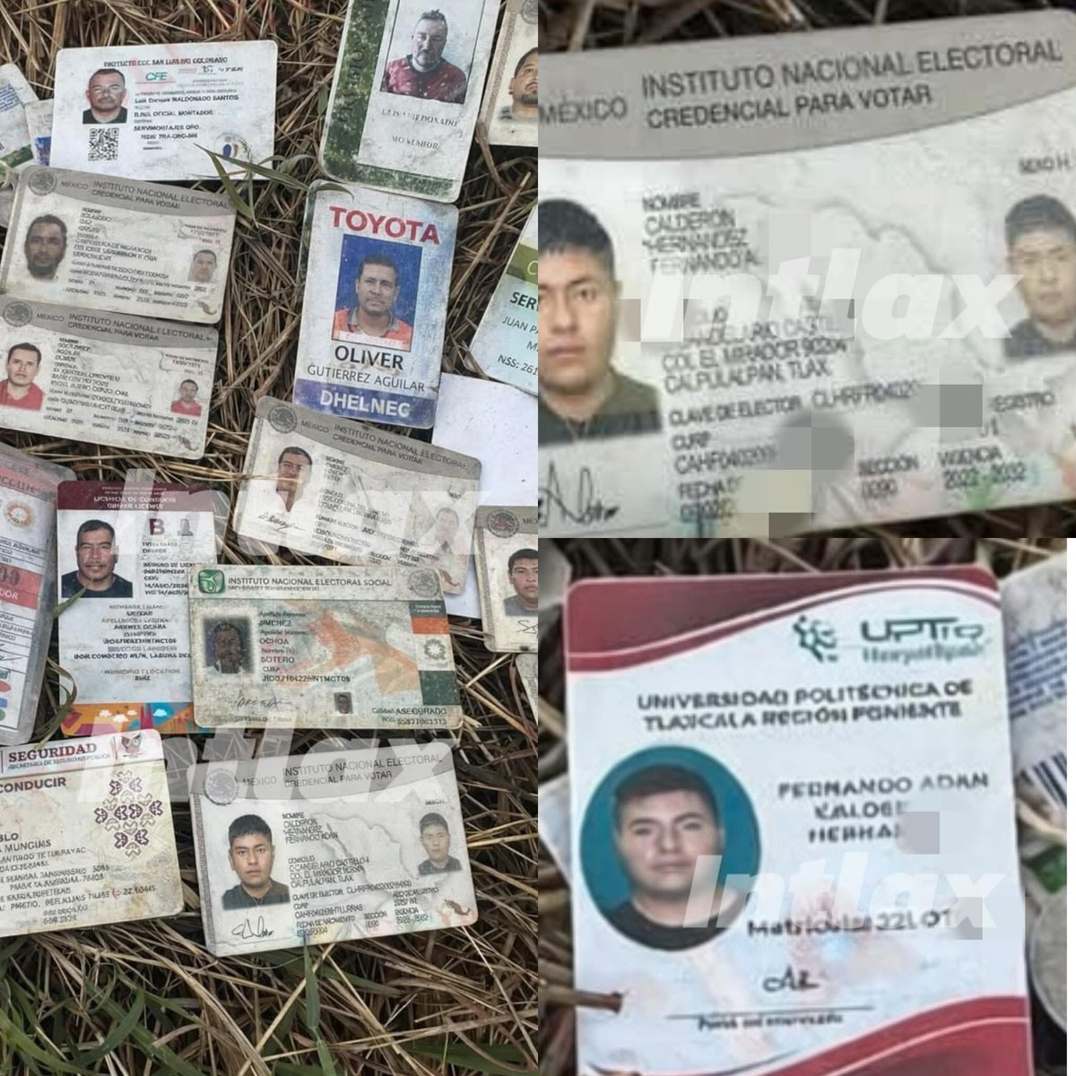 Furia_Tinta's tweet image. 🚨 #ALERTA NACIONAL 🚨 HALLAZGO ESCALOFRIANTE  🚨🚨 Credenciales de personas de NL, Tamaulipas y otros estados aparecen tiradas como basura en la Carretera Federal 😱⚠️

En la salida sur de Mazatlán, Sinaloa, a la altura de Los Gavilanes, fueron encontradas múltiples credenciales…