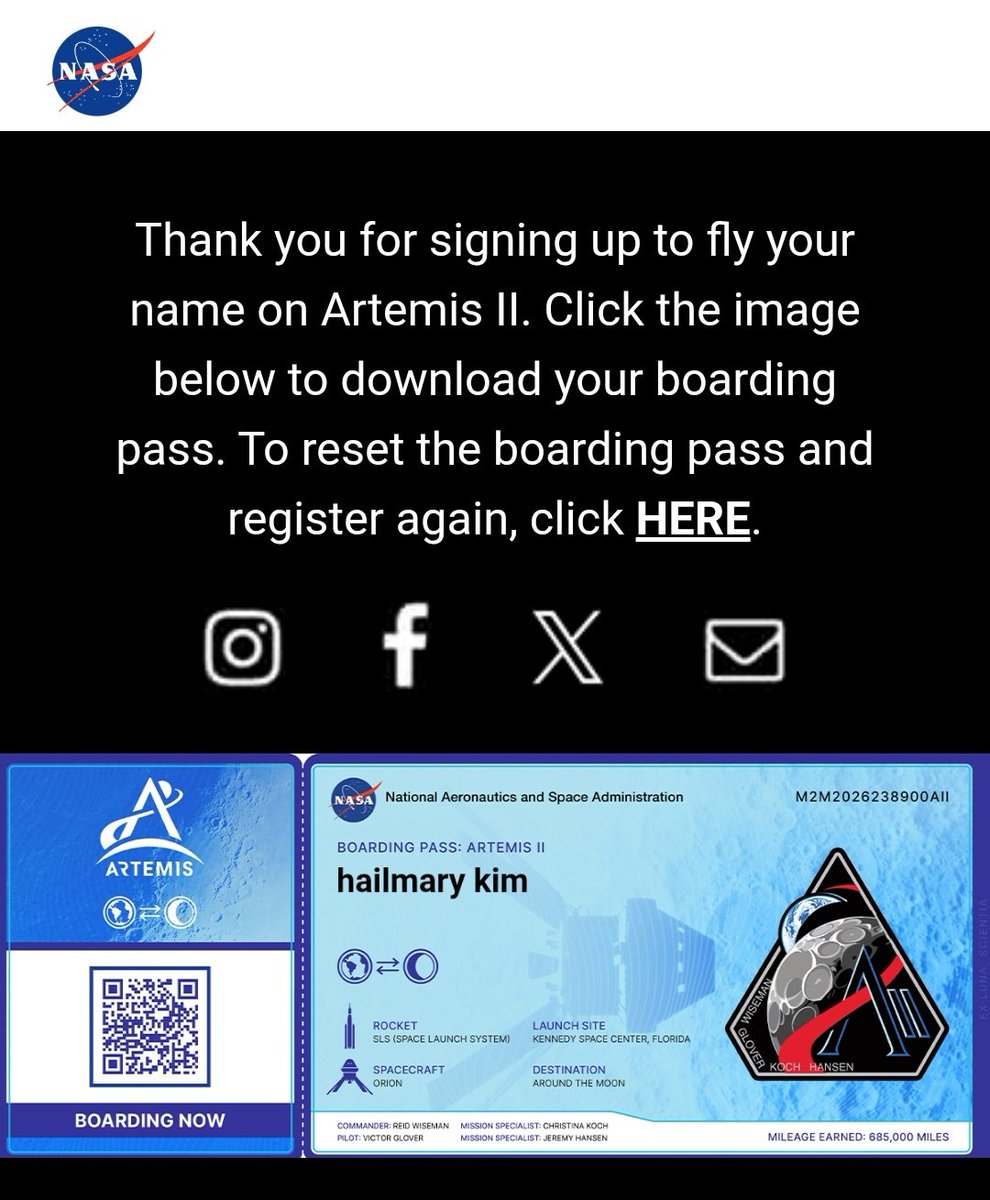 아르테미스 발사가 얼마 남지 않았다!!
다들 달 궤도에 이름 보내기 하셨나요!!

www3.nasa.gov/send-your-name…