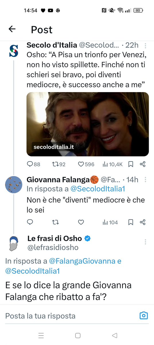 Se sarà mica offeso?