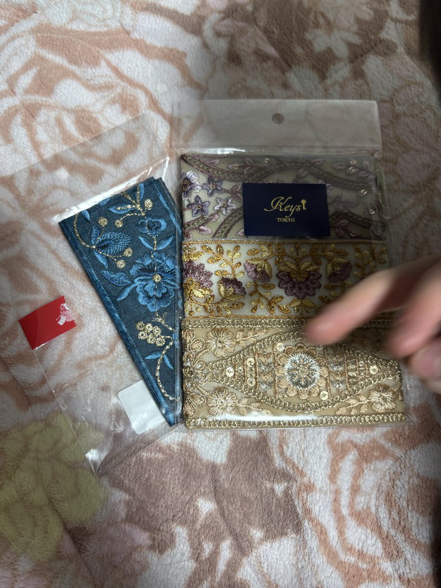 インド刺繍好きマンです🇮🇳綺麗な色味だったのでお迎えしてしまった
これで何を作ろうかなー