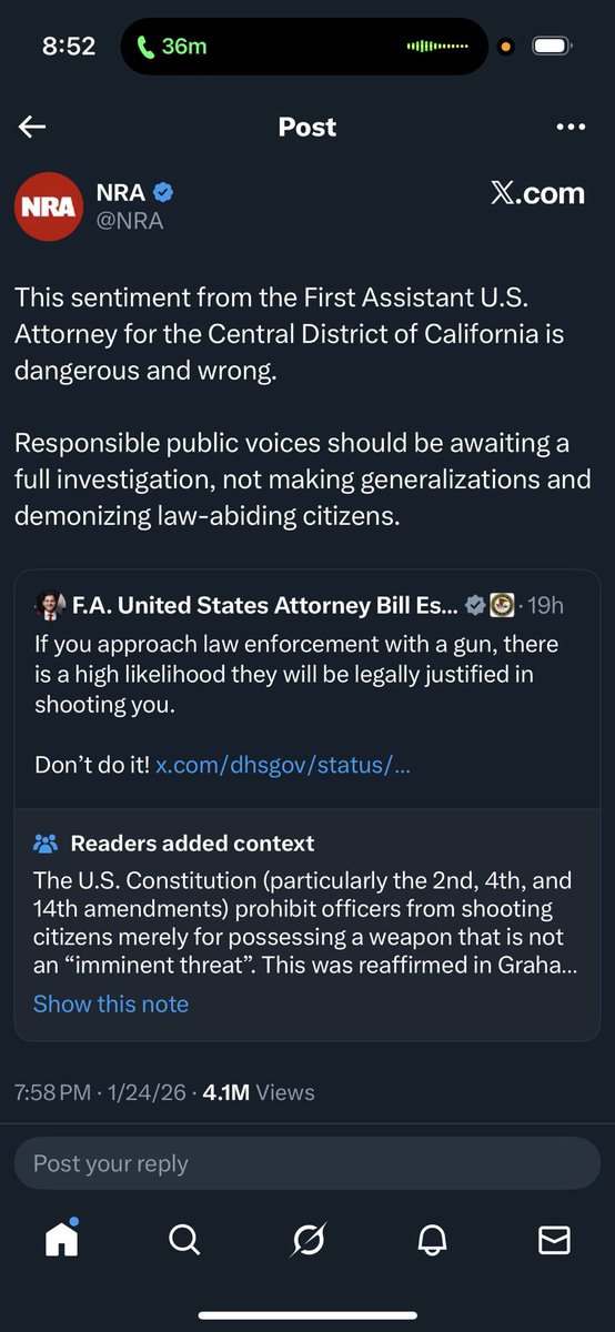 When you’ve lost the NRA, you’ve lost the argument