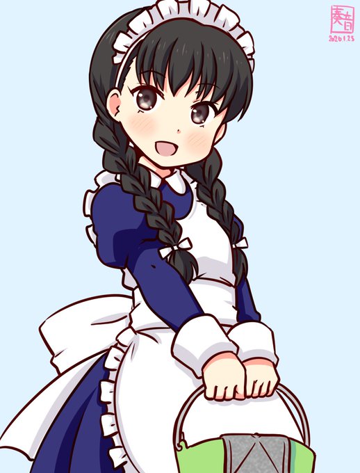 「掃除ですね! はい、お任せ下さい!
 ゴミの輸送も出来ちゃいます!」

#艦これ版真剣お絵描き60分一本勝負_20260125
#第百一号輸送艦 