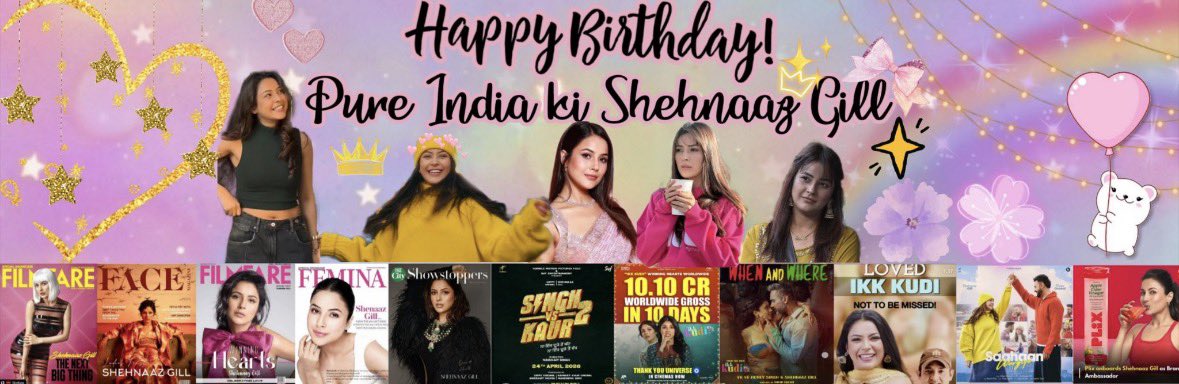 OfficialPakFc's tweet photo. ๐จBirthday Bash 2026๐จ
Here is the Birthday CDP and Header for #ShehnaazGill birthday
2026
Congratulations @Ruhaani77
Trend on 26th Shehnuary
9pm IST onwards
#ShehnaazBDAYCDP https://t.co/aqNwaJMnQo