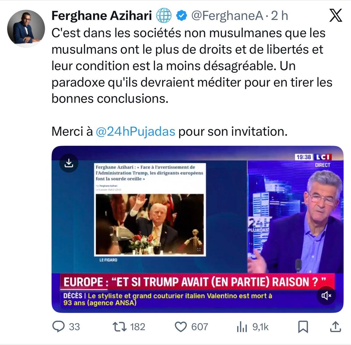 dbelaid's tweet photo. #Ferghane #Azihari est-il un simple influenceur utra-libéral ou un relai de l'extrême droite Bolloré?
Eléments en quelques points 👇
#RN #Ecologie #Libertarien # https://t.co/NK13UA8VzW