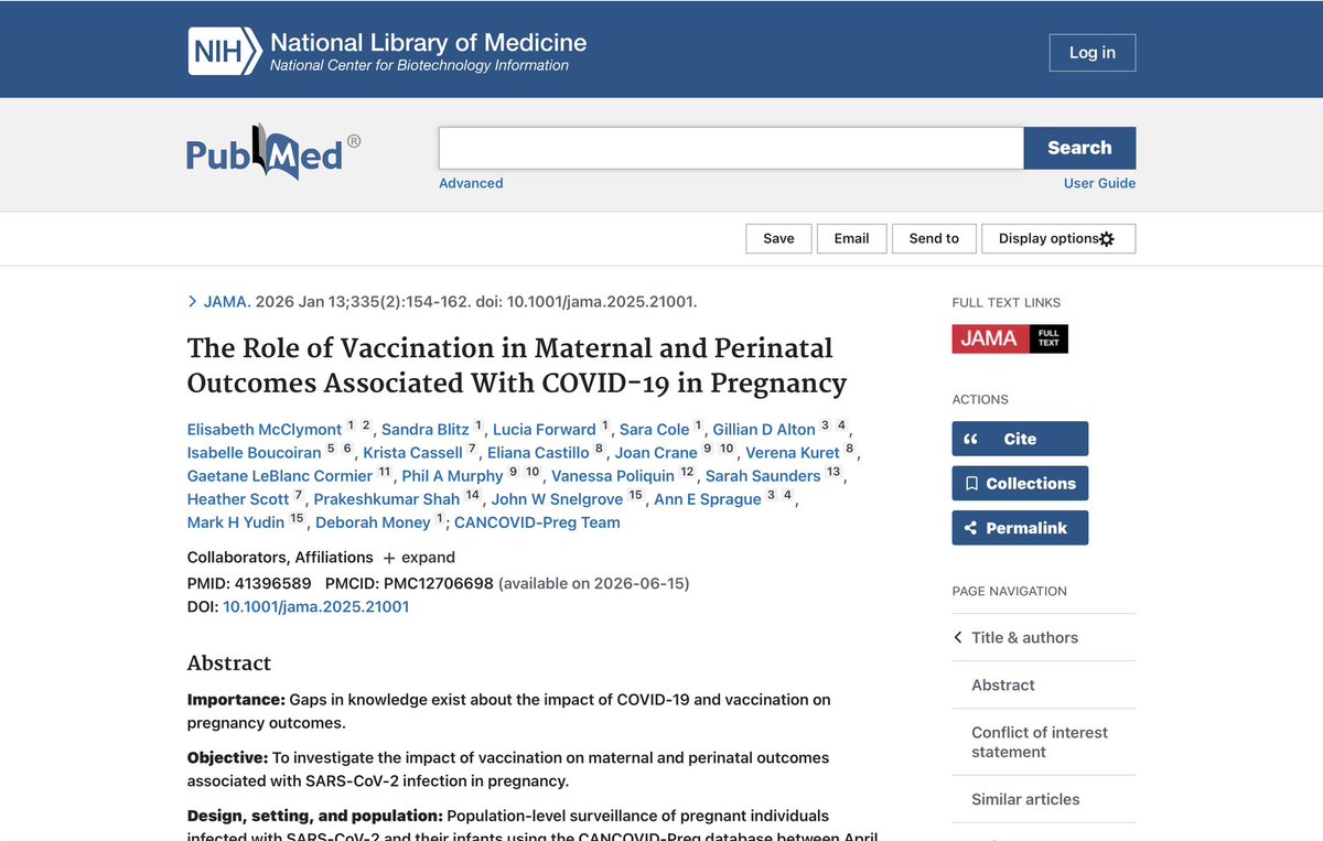 pathologist2003's tweet image. التطعيم ضد كوفيد 19 اثناء الحمل يقلل من خطر الاصابة الشديدة بالمرض ودخول المستشفى. 

في دراسة كندية شملت نحو عشرين الف امرأة حامل مصابة بين عامي 2021 و2022 تبين ان النساء الملقحات كانت لديهن نسب اقل من الولادة المبكرة والادخال الى المستشفى مقارنة بغير الملقحات سواء خلال موجة دلتا