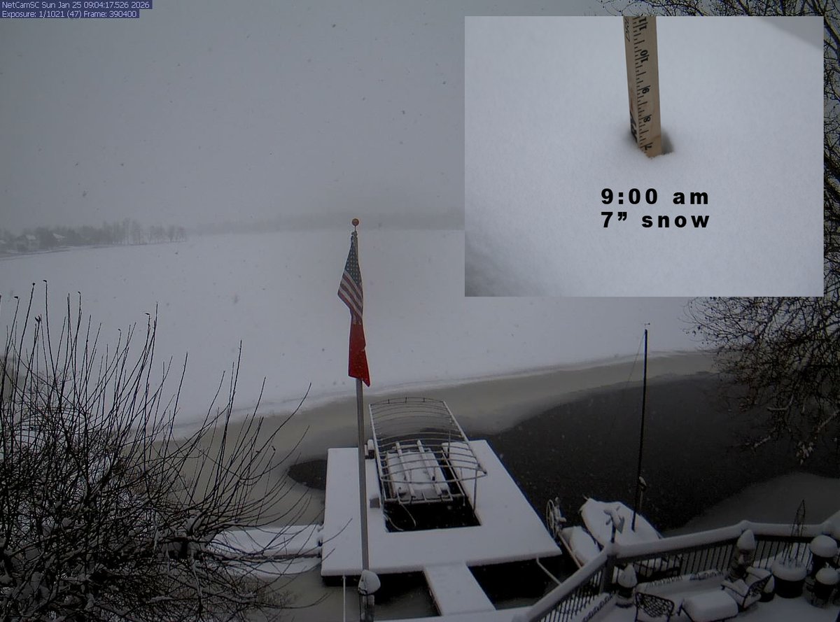 As of 9 am this Sunday, Cicero has 7" of snow and still climbing.  <a href="/LindseyWTHR13/">Lindsey Monroe</a>  <a href="/RyanMorseWx/">Ryan Morse</a> <a href="/WTHRcom/">WTHR.com</a>