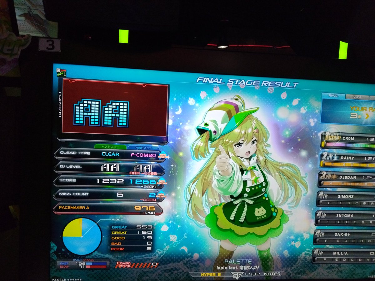 raintear's tweet image. あと初☆8FC