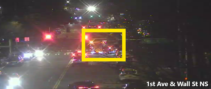 벨가와 1번 애비뉴, SB 차선 통행 제한 주의