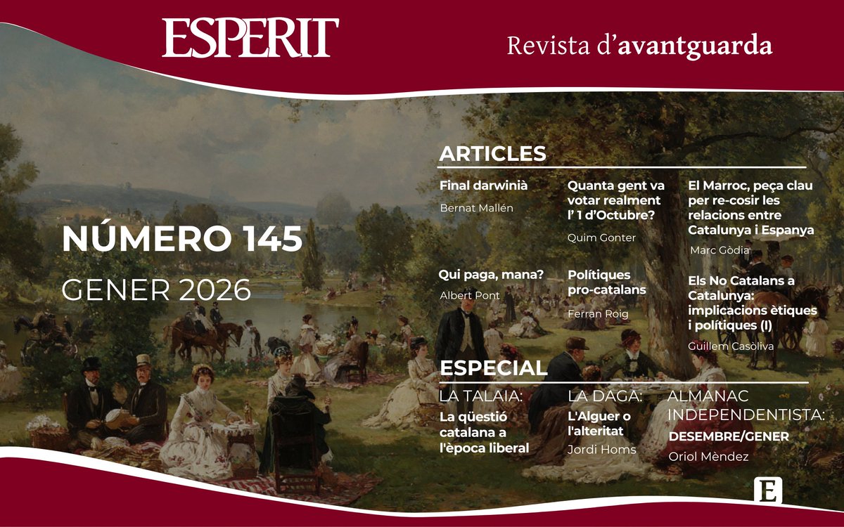 🔙 El diumenge passat vam publicar un nou número d'Esperit, llegiu els articles al nostre web:

📝esperit.cat