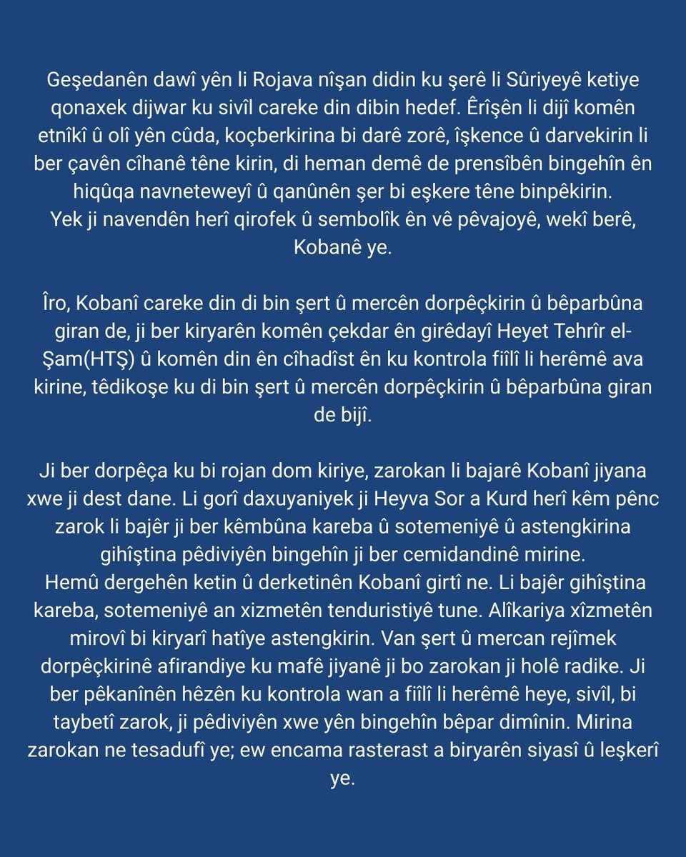 EgitimSenVan's tweet image. EV BANGA ME JI SAZİYÊN NAVNETEWEYÌ RE YE. 👇

#DefendRojava
#SaveRojava
#SaveKobane