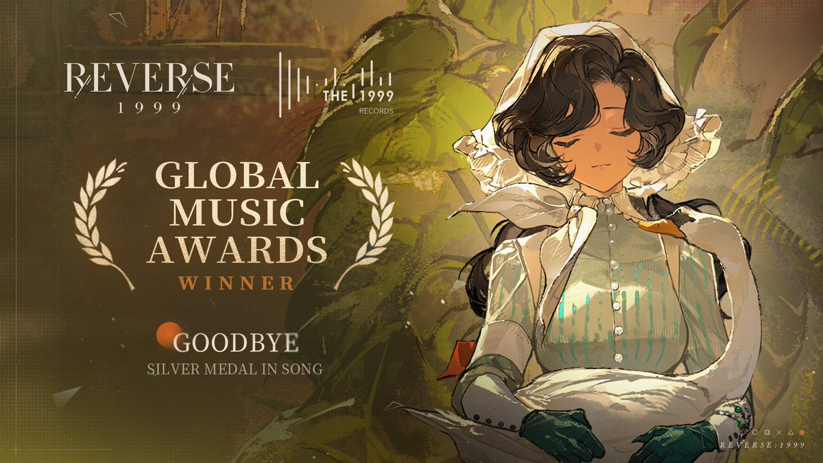 Reverse1999_GL's tweet image. A Gratitude in Melody | Reverse: 1999 OST Available Now With Special Gift

We are honored to announce that two of our amazing songs have been honored at the 2025 Global Music Awards! Thank you for your passionate support all the way! 

▼Honors
Goodbye - Sliver Medal in Song
Rock…