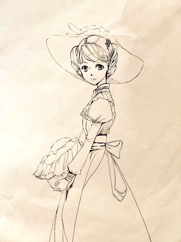 あなたのために 線画 百億年前に描いた絵が出てきたんだけど、線画のペン何使ったのか不明