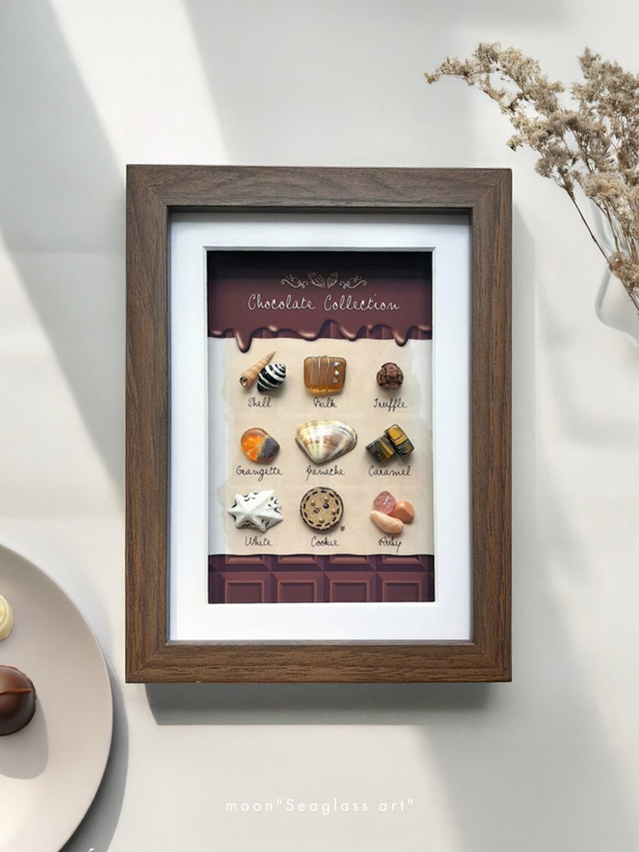 美味しくつくるだわん】 レア シーグラスアート バレンタイン 大人の