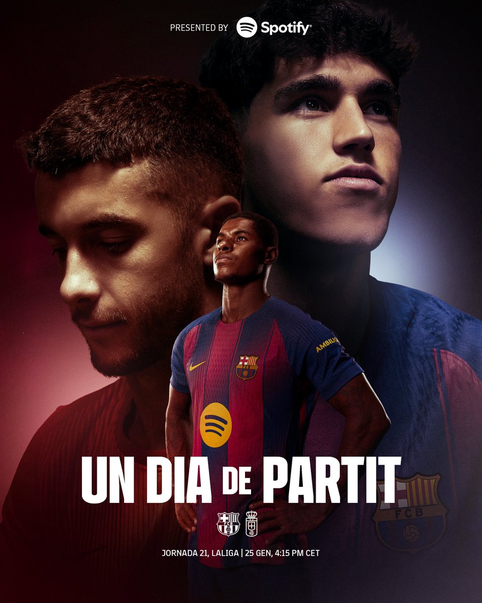 Un dia de partit!
<a href="/FCBarcelona/">FC Barcelona</a> 🆚 <a href="/RealOviedo/">Real Oviedo</a> 
16:15 horas en el 🏟️ Spotify Camp Nou 
Ésto ya es un cara a cara entre dos equipos por el título de <a href="/LaLiga/">LALIGA</a>, hoy una nueva "final" para seguir siendo líder. Cero relajaciones aunque sea el último! Os esperamos a tod@s! Ven a la peña!