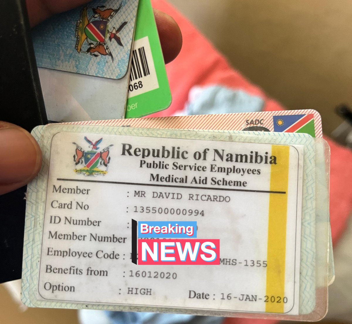 NotManneti_2's tweet image. Help me guys find my documents, all written Ricardo David… includes Id, Nedbank ATM cards, diver’s license, medical aid, voter’s card, and other shops cards, I lost them in Windhoek.. please if you pick it up call me on this number 0814934647
Please share 🙏🥺