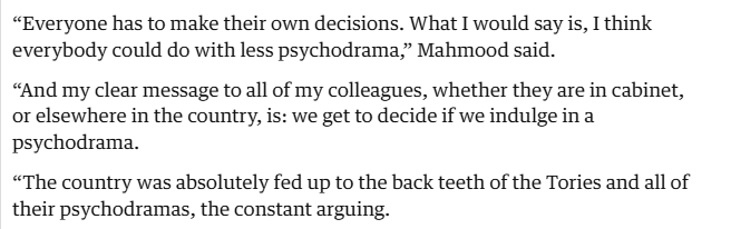 quendergeer's tweet image. i think shabana mahmood thinks "psychodrama" just means "big drama"