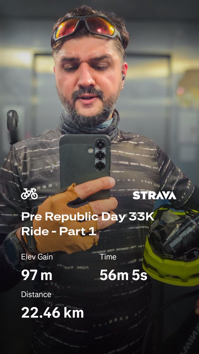 CatchMeAbhiOrb's tweet image. Your thumb has covered more distance scrolling this app today than your actual legs have all week. 💀

​33km done while the timeline is still waking up. Fix your Sunday. 🇮🇳🚴‍♂️

I did mine with Pre R-Day warm-up 😊

No Excuses.

​#RepublicDay #GetAfterIt #Strava #cycling