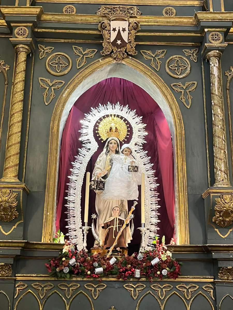 Así se muestra Nuestra Señora del Carmen, patrona de Cuevas de San Marcos, para la festividad de la Candelaria. #CarmenDeCuevas