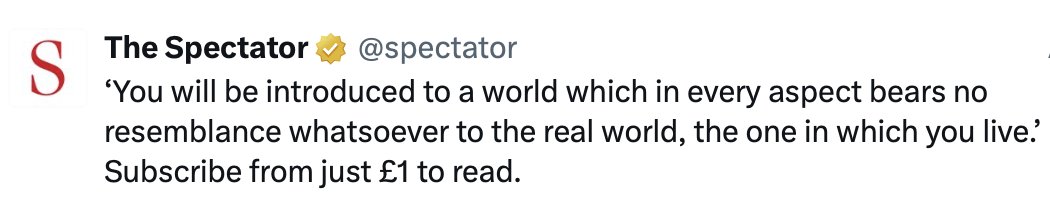 AltroMare's tweet photo. @spectator sounds like good value for £1 https://t.co/7NwKvDcqQS