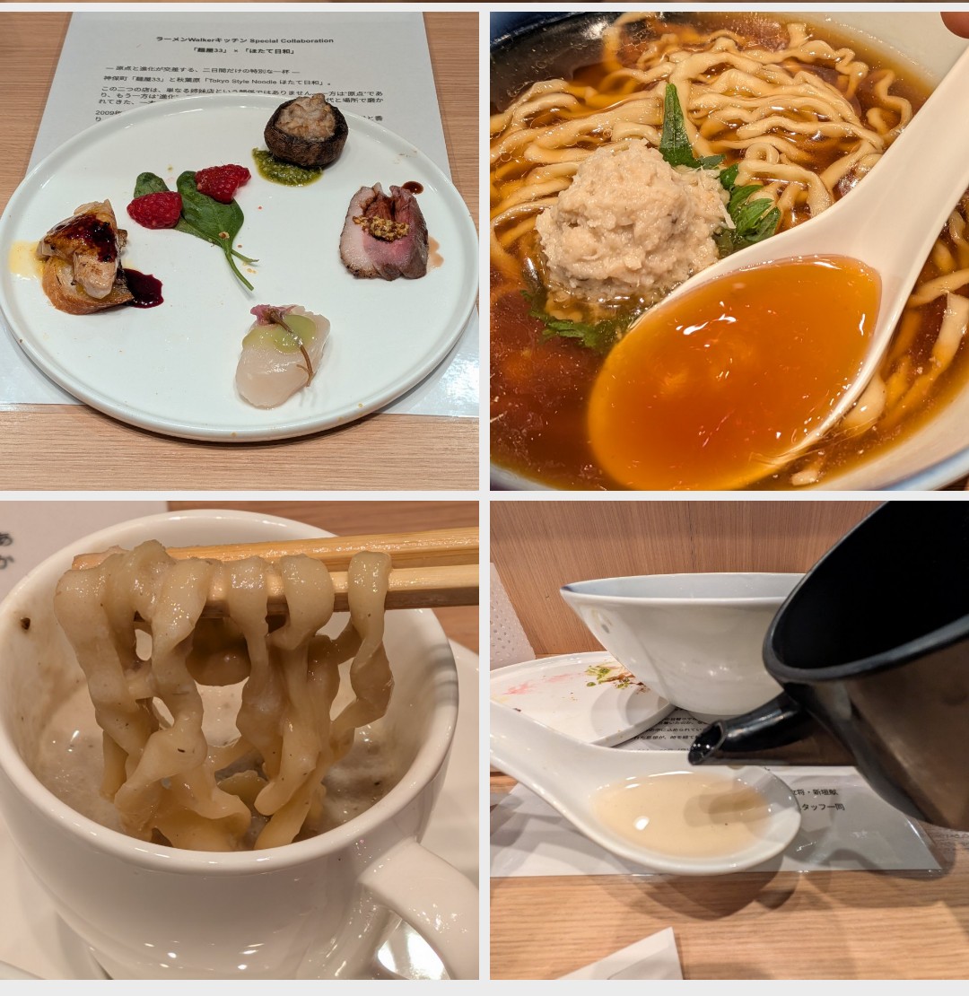 Ko1_Masuda3588's tweet image. #ラーメンWalkerキッチン
#TokyoStyleNoodleほたて日和✕#麺屋33 SPコラボ✨️

2日連続❗️食べれた🤣✨️
昨日と違って、ラーメン🍜のコース✨️

新垣店長が食べ方レクチャーしてくれて✨️…
女将さんがお出汁を届けてくれて✨️…
及川店主が気持ちよく声かけてくれ🤣✨️

大満足✨️ぜひまた😆❗️