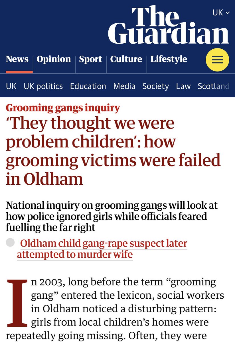One of the gravest and most shameful national scandals in modern Britain is the way the establishment closed ranks over rape gangs.

What happened in Oldham and Rochdale stands among the worst failures of justice and state enabled child abuse this country has ever seen.

For