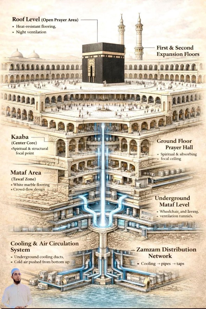 arhermadd's tweet image. The Grand Mosque of Mecca tops the list of the most expensive buildings on Earth built at a cost of $ 100 Billion.

 Size: One million (1,000,000) square meters Capacity:

 🕋Can accommodate two (2) million people
 🕋Receives twenty (20) million visitors annually
 🕋Open twenty…