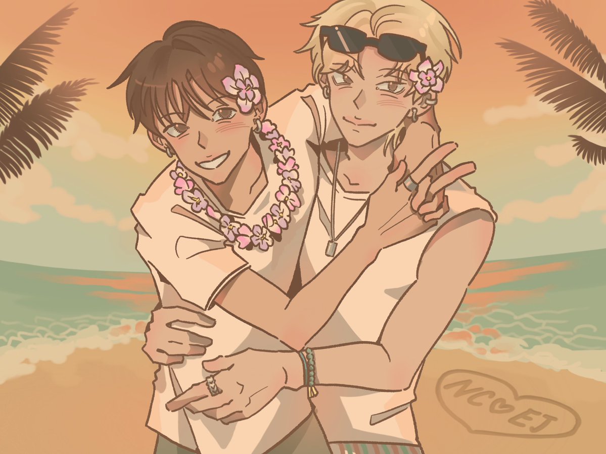 Ti_of_Ti_T's tweet image. 뒷북이지만,,,,
닉쭈 하와이~~~~~~~