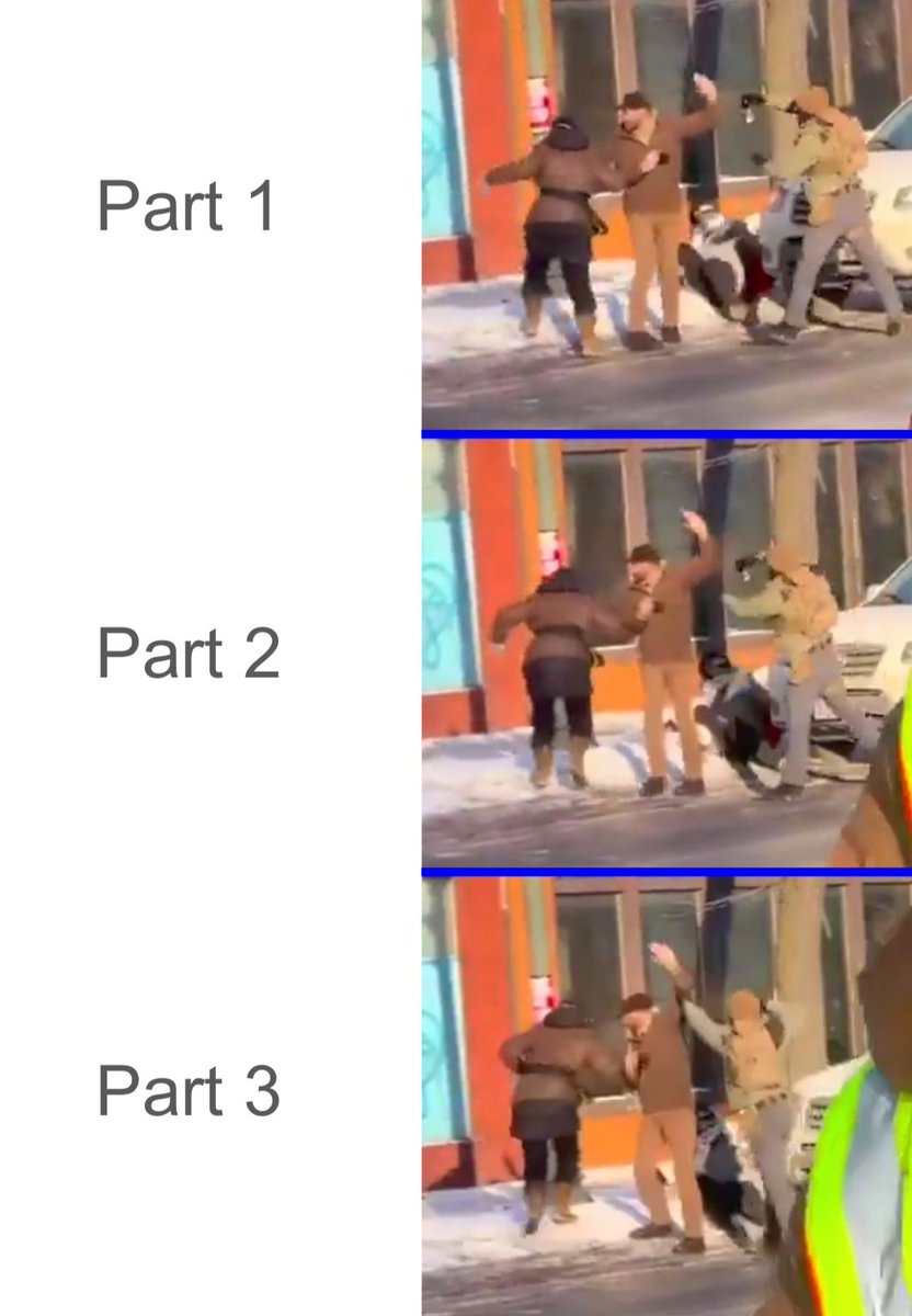 Here's the moment that ICE launched their murderous attack on Alex Pretti

- There's clearly distance between Alex &amp; the ICE agent. Alex is not assaulting him

- Both Alex's hands are visible. There's no weapon, just a camera

- Alex is backing away trying to escape confrontation