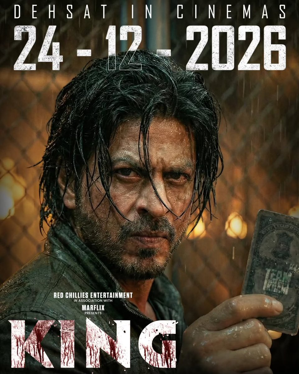 teamsrkdelhifc's tweet photo. 👑 The wait ends here.
The KING rises on 24.12.2026 — ready to rule the big screen.
A spectacle of power, passion, and pure dominance awaits.
🔥 #KING
🗓️ In Cinemas | 24.12.2026
#ItsKingTime #KingDateAnnouncement #TeamShahRukhKhan #shahrukhkhan https://t.co/na3oi0KYPH