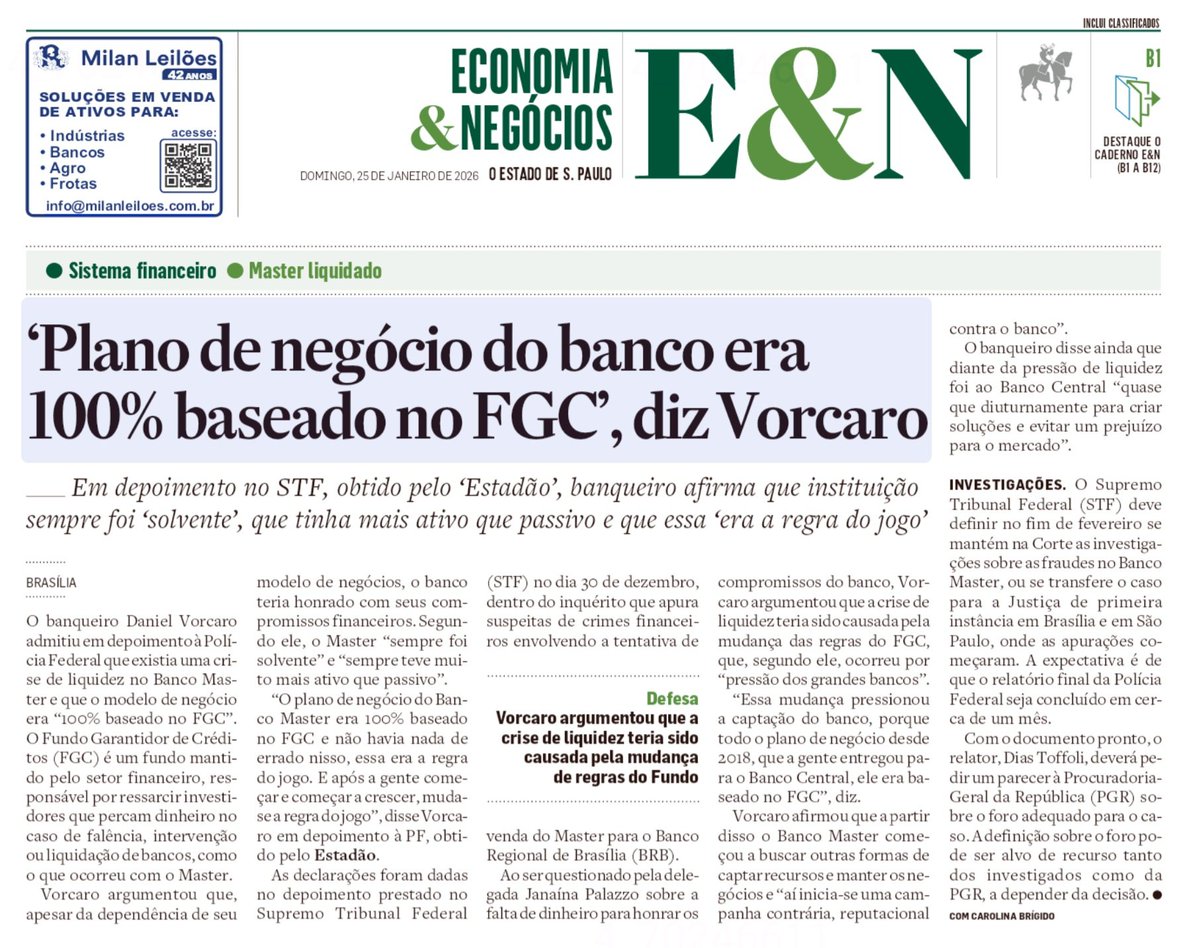 O BANQUEIRO QUE NÃO TEMIA O FRACASSO — UM CASO CLÁSSICO DE RISCO MORAL

Por Leonardo Corrêa*

Por vezes, uma fala aparentemente banal ilumina, com brutal clareza, aquilo que o sistema inteiro prefere não nomear. Quando um banqueiro afirma, com serenidade técnica, que o plano de